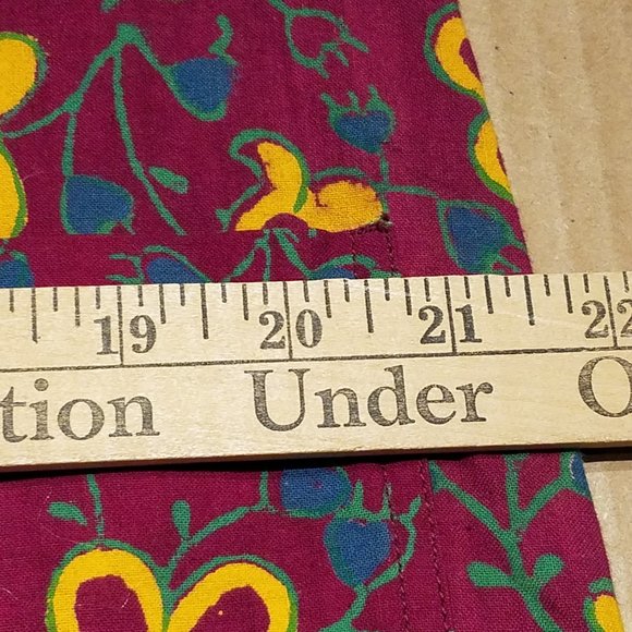 Vtg J. Peterman Company Hand Painted Floral Shift Dress - Picture 12 of 16